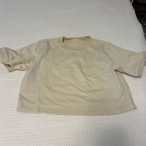 Lululemon Athletica Cream Short Sleeve Top
